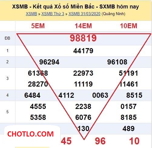 Cùng đi tìm cặp số chuẩn bài hôm nay nhờ cầu tam giác chotlo.com
